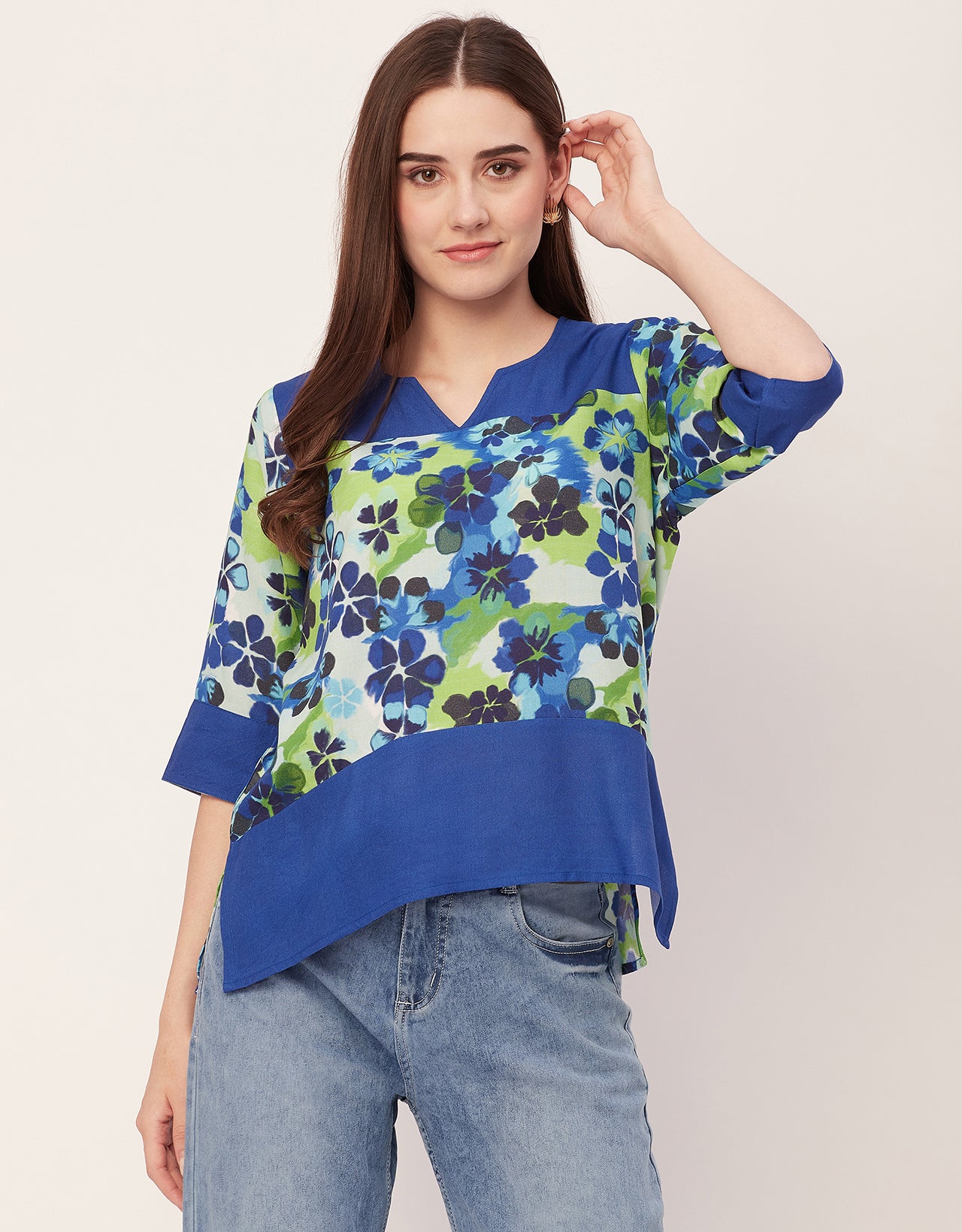 Quarter Sleeve High Low