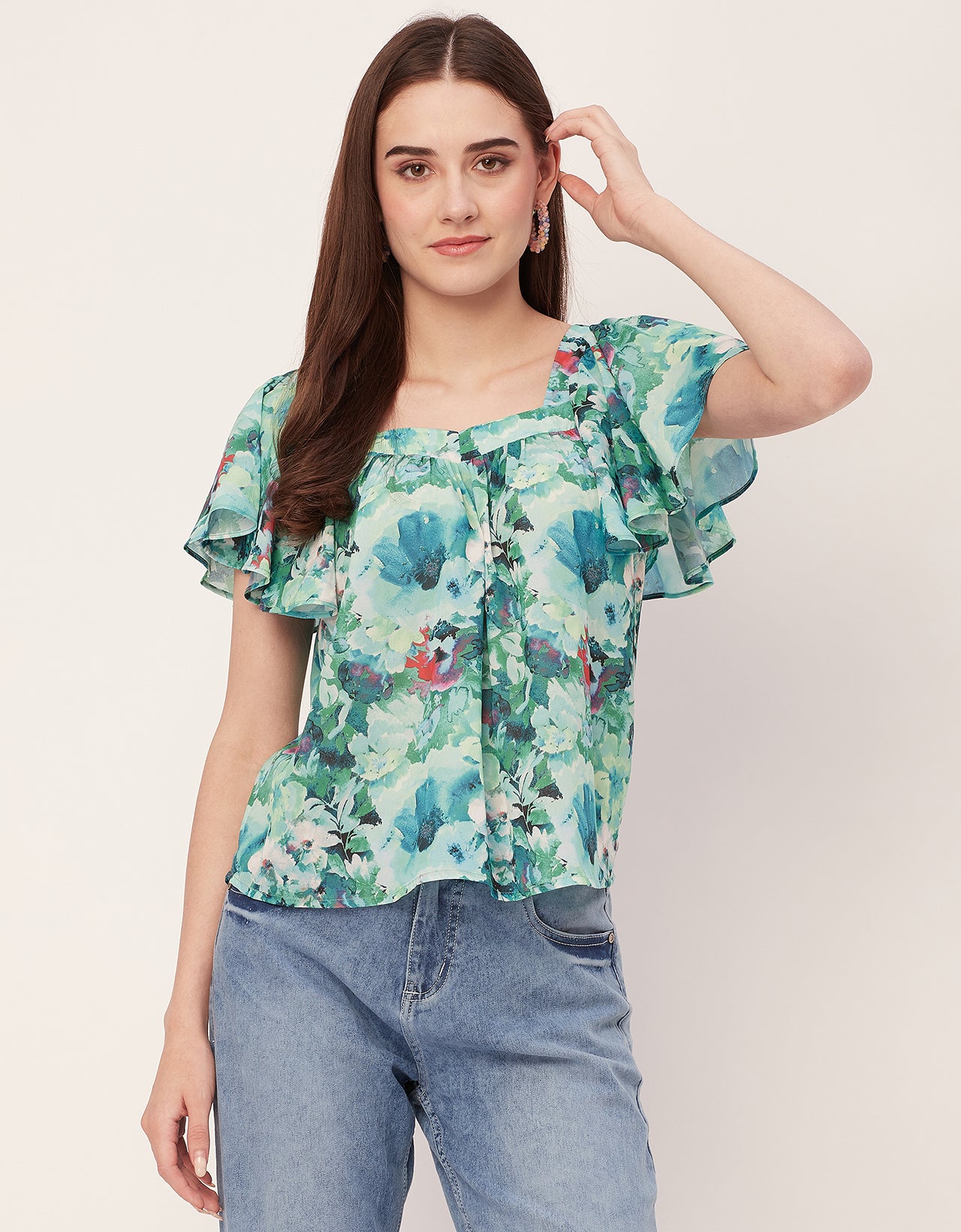 Sweetheart Neck Flutter