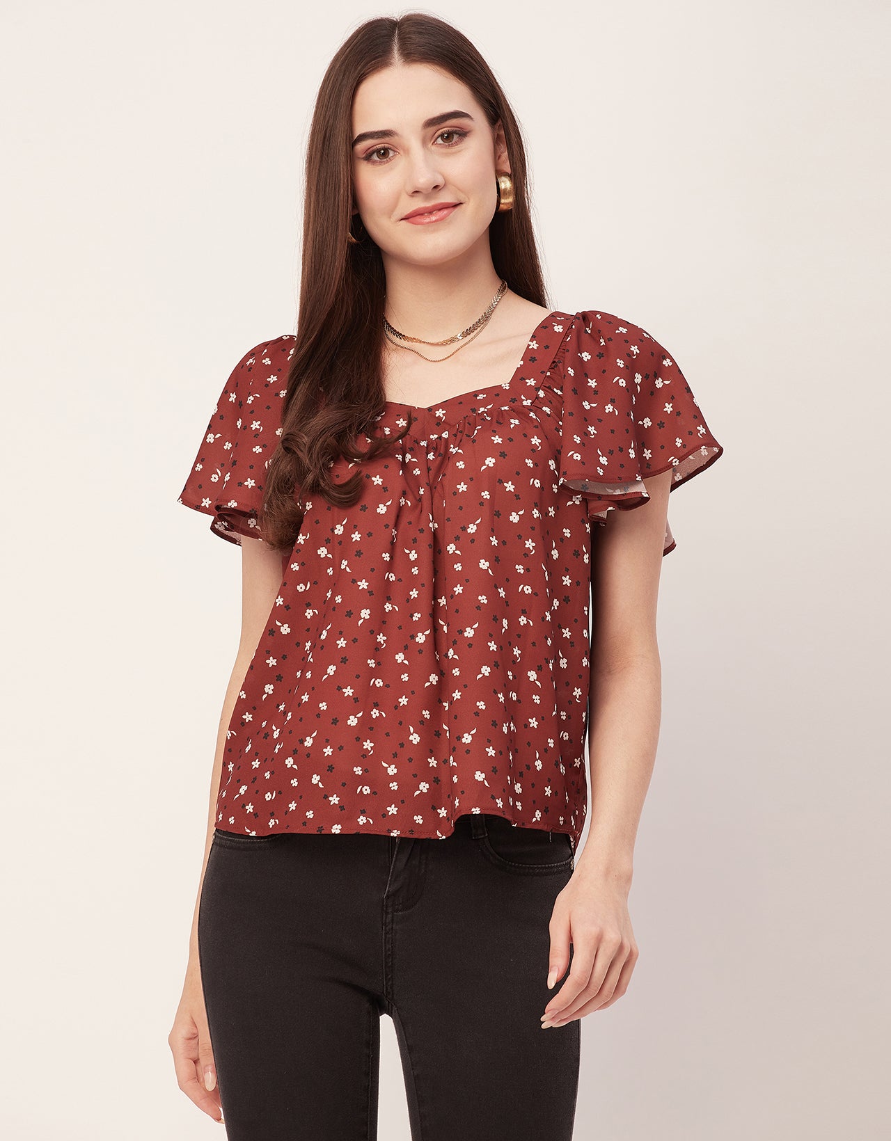 Sweetheart Neck Flutter
