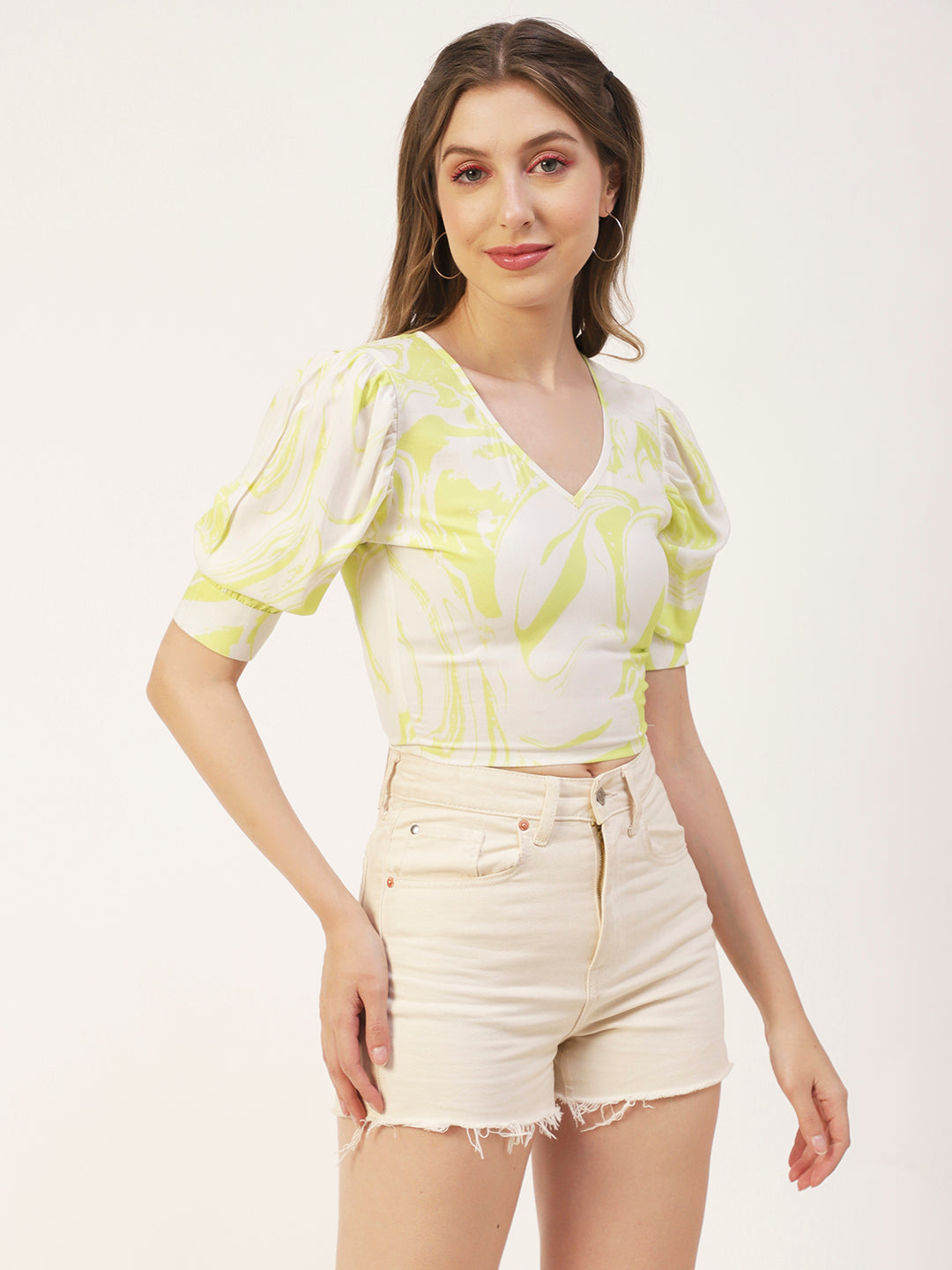 Viscose Rayon V-Neck Top