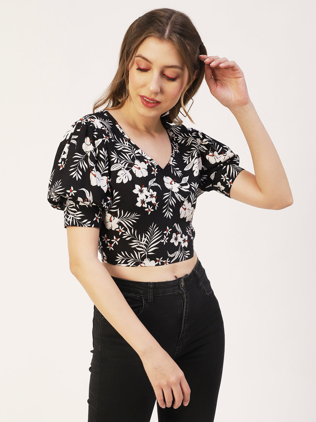 Viscose Rayon V-Neck Top