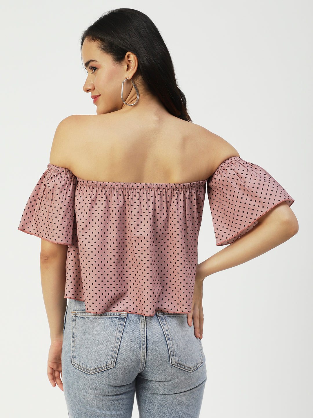 Cotton Off-Shoulder Crop