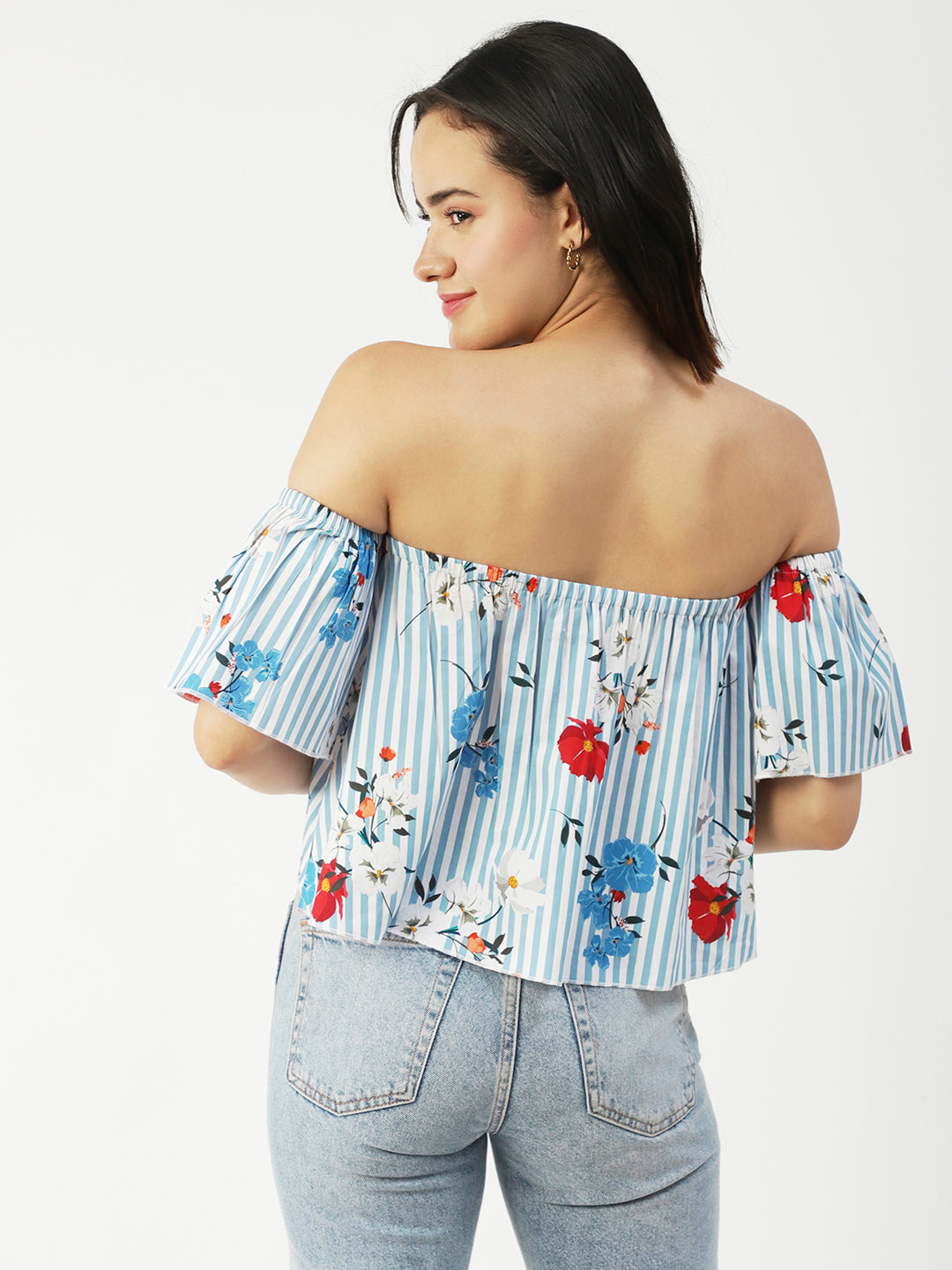 Cotton Off-Shoulder Crop