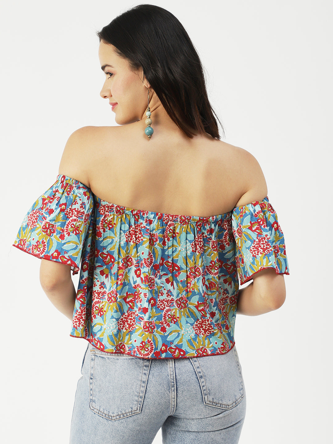 Cotton Off-Shoulder Crop
