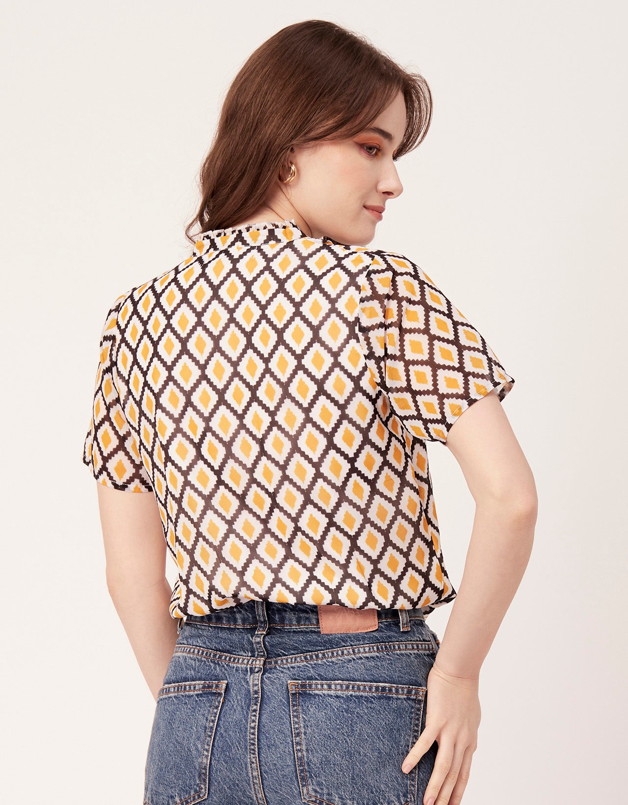 V-Neck Printed Short Top