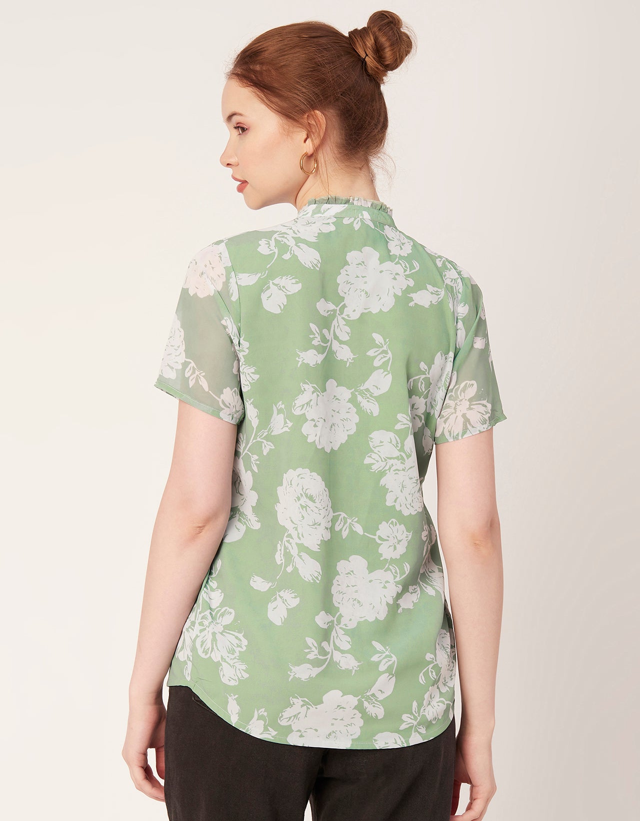 V-Neck Printed Short Top