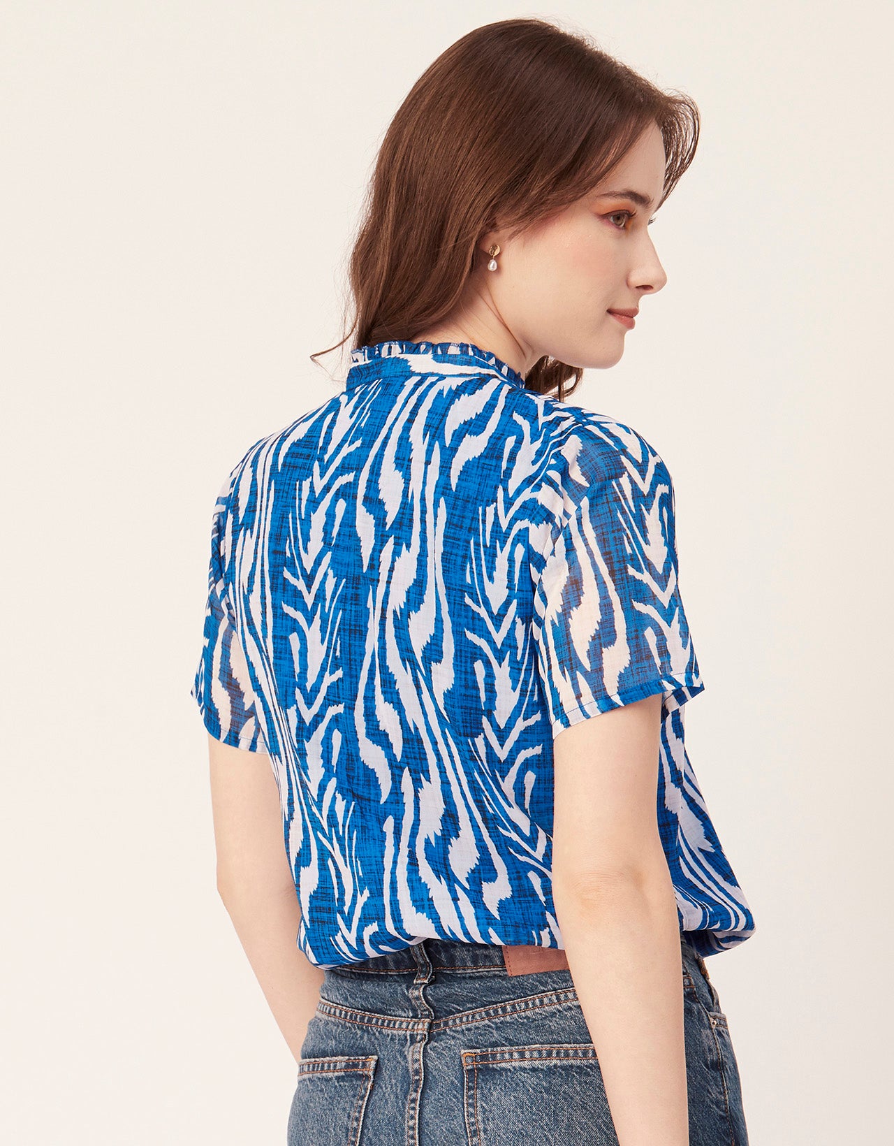 V-Neck Printed Short Top