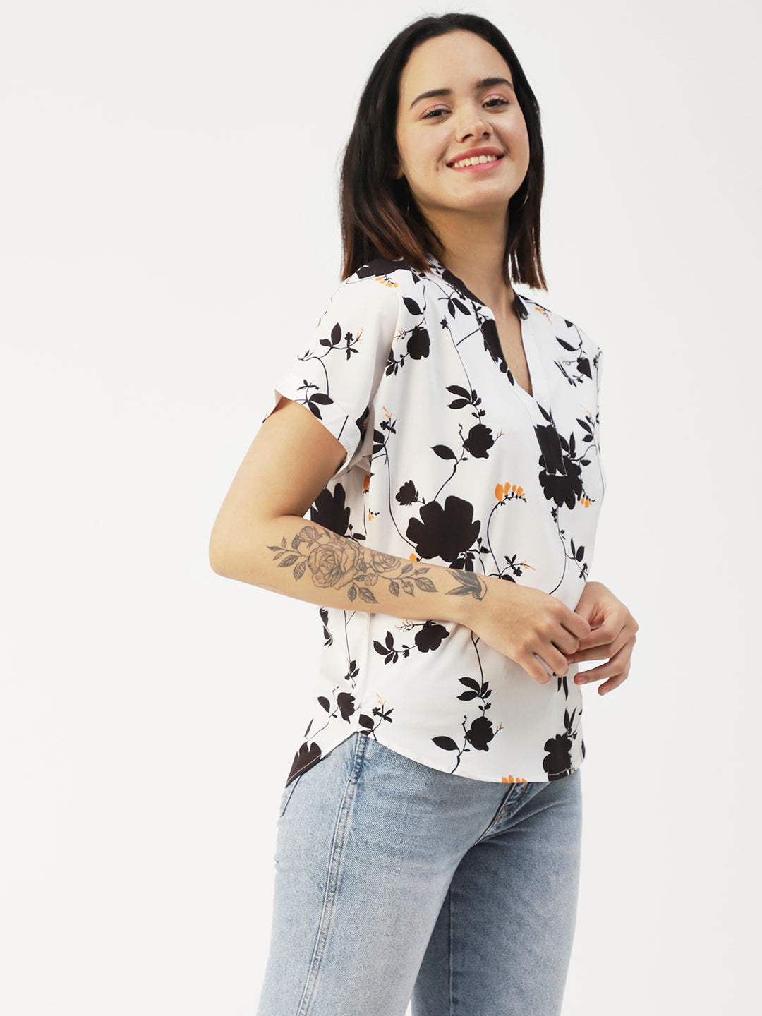 V-Neck Short Sleeve Top