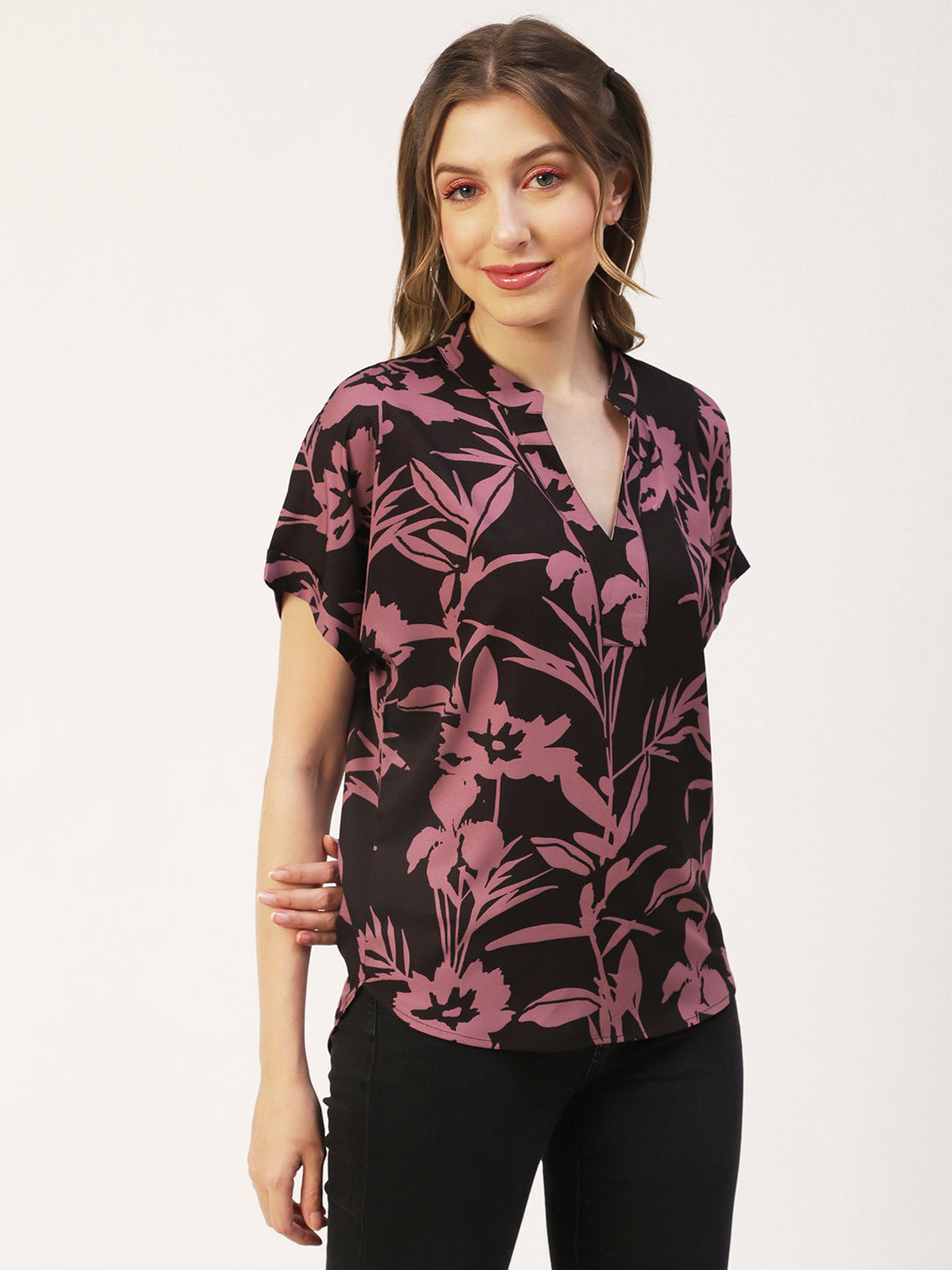 V-Neck Short Sleeve Top