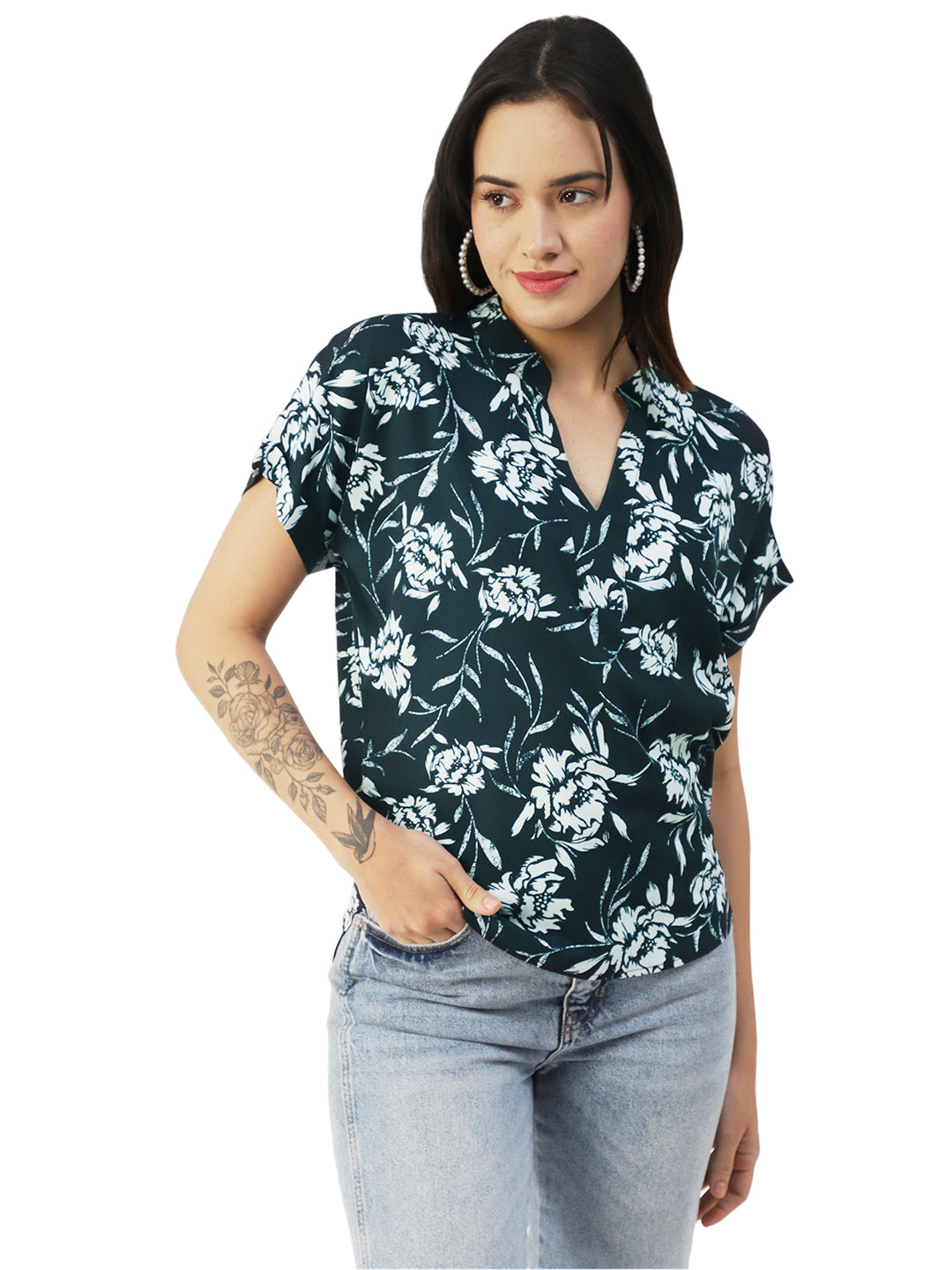 V-Neck Short Sleeve Top