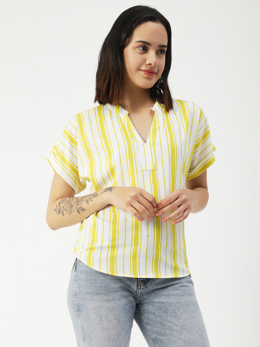 V-Neck Short Sleeve Top
