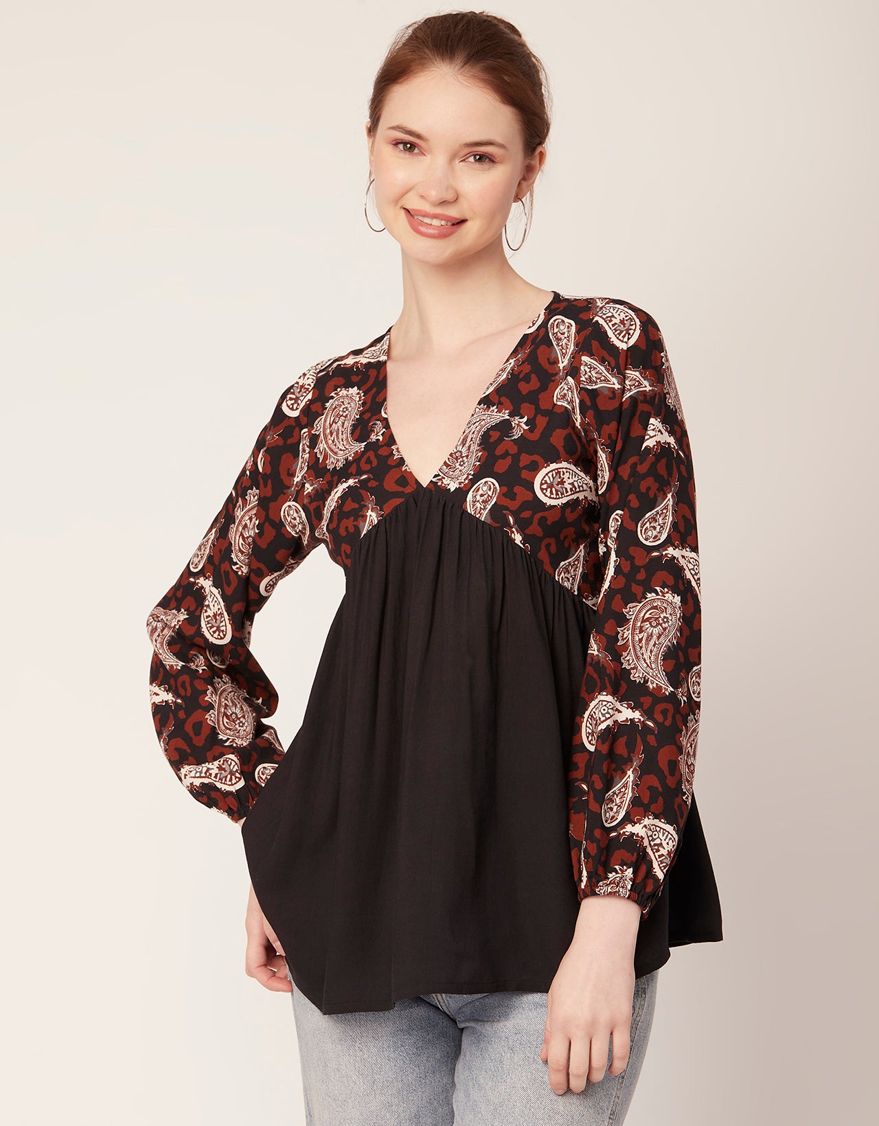 V-Neck Rayon Summer Top