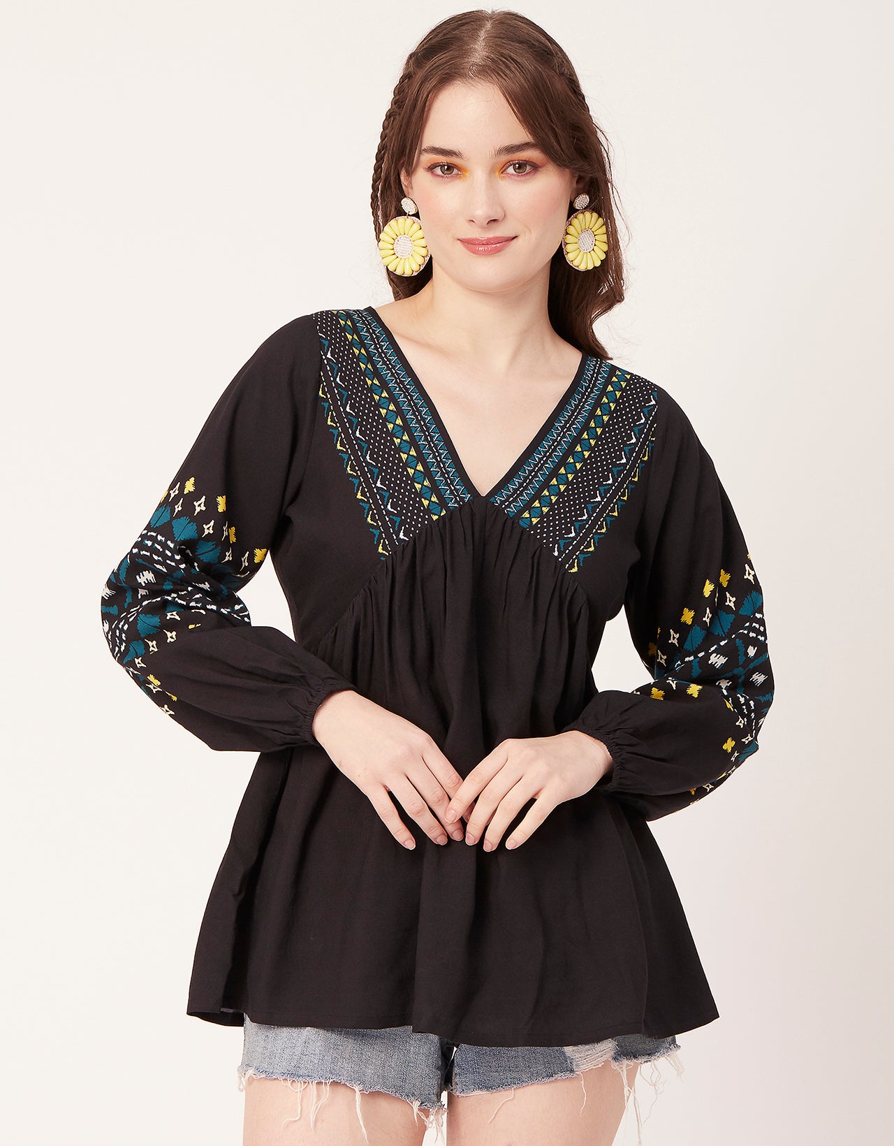 V-Neck Rayon Summer Top