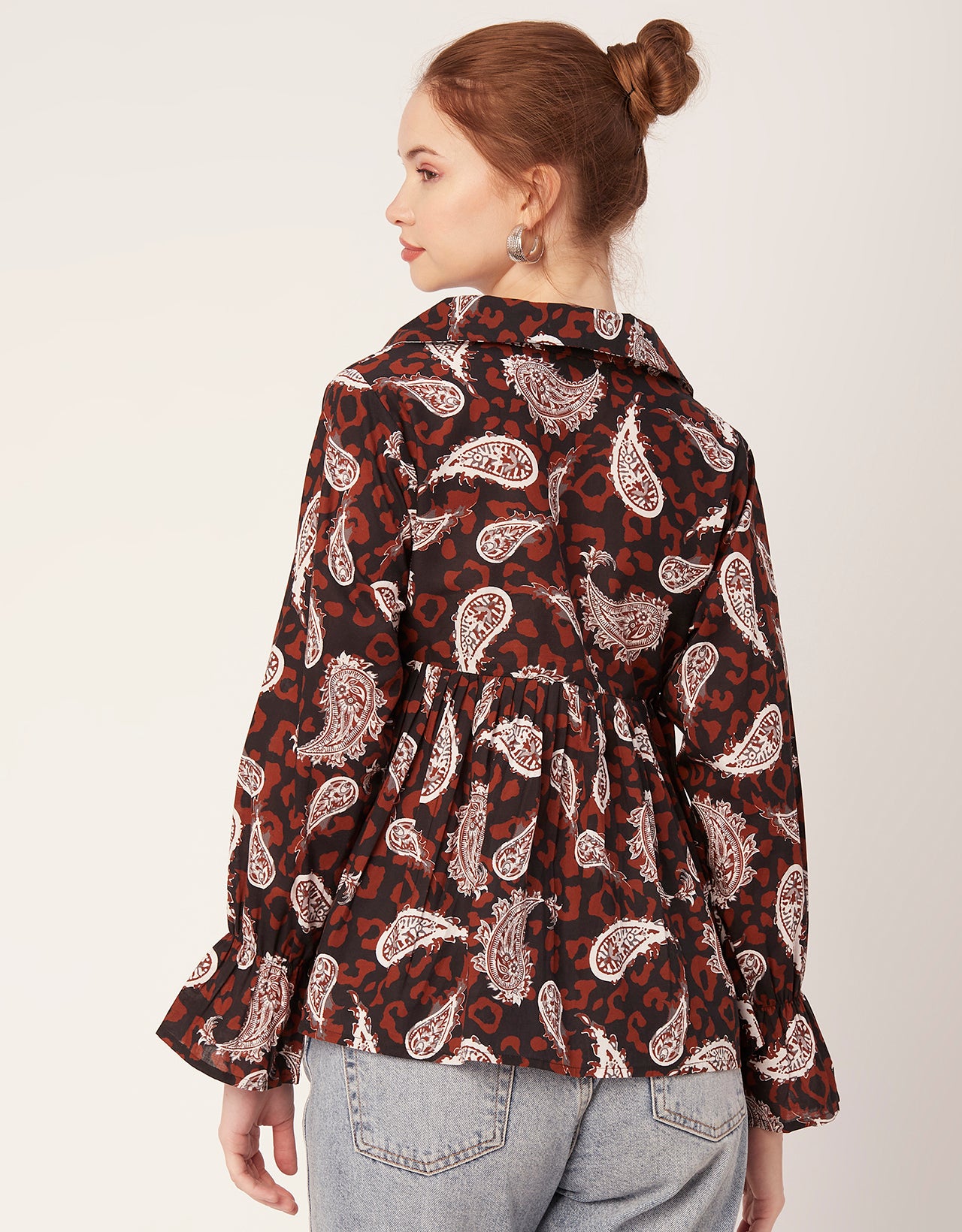 Printed Pleated Summer Top