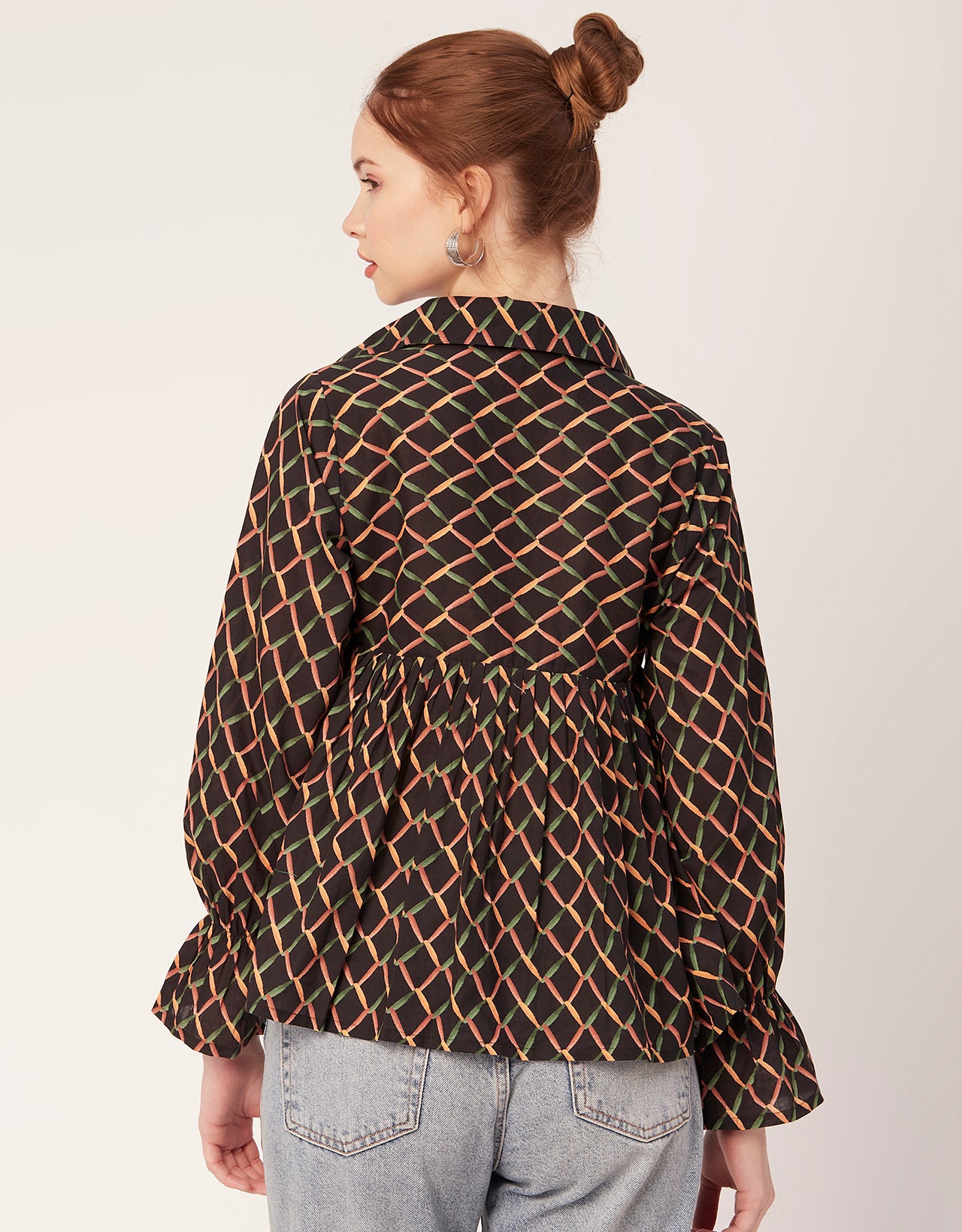 Printed Pleated Summer Top