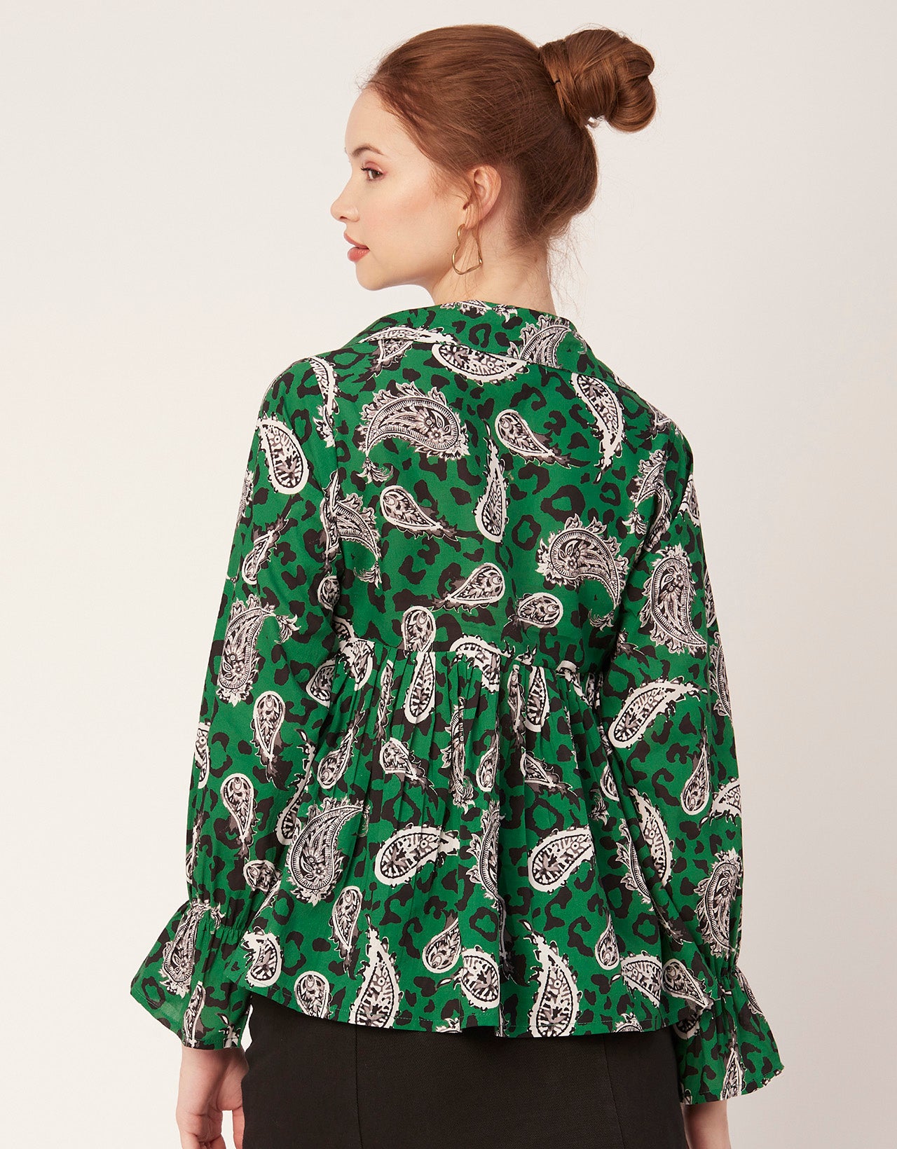 Printed Pleated Summer Top