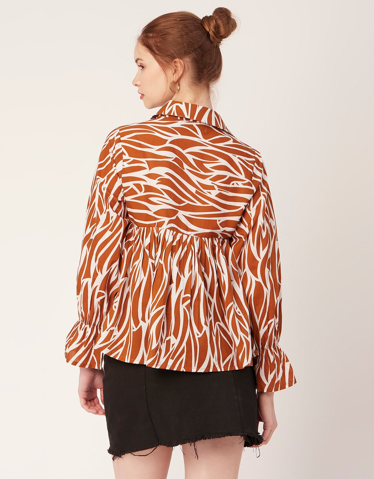 Printed Pleated Summer Top